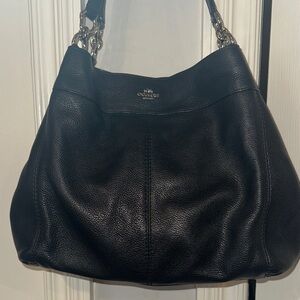 Coach Black Leather Hobo Bag